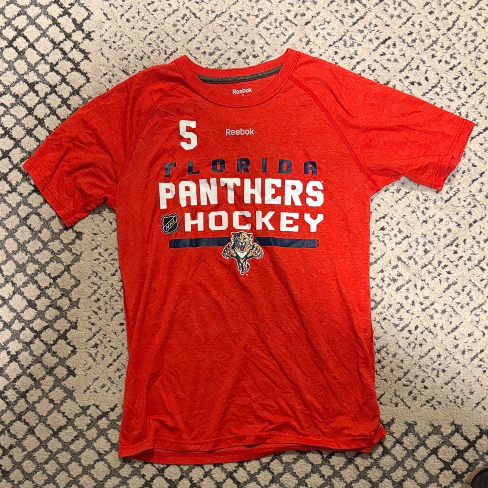 Reebok Red Florida Panthers Hockey Tee